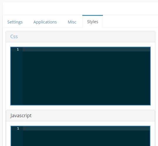 Web product Styles and Javascript